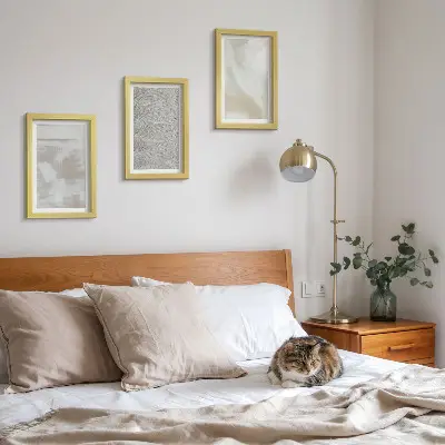 Gallery wall abstract ontwerp met moderne schildertexturen