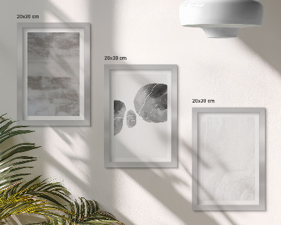 Set van ingelijste schilderijen Abstracte vormen en structuren in moderne stijl