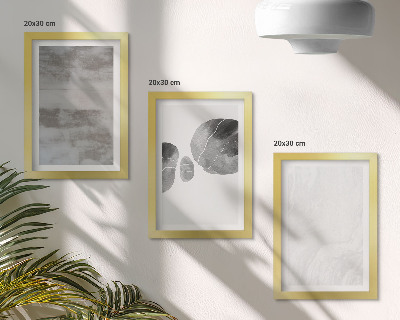 Set van ingelijste schilderijen Abstracte vormen en structuren in moderne stijl