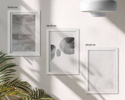 Set van ingelijste schilderijen Abstracte vormen en structuren in moderne stijl