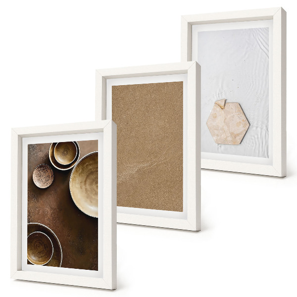 Gallery wall Minimalistische texturen in warme kleuren