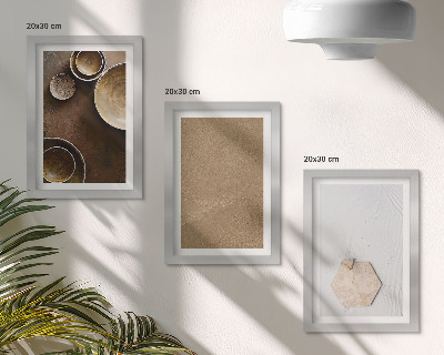 Gallery wall Minimalistische texturen in warme kleuren