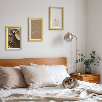 Gallery wall Minimalistische texturen in warme kleuren