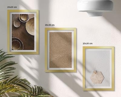 Gallery wall Minimalistische texturen in warme kleuren