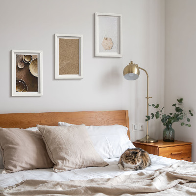 Gallery wall Minimalistische texturen in warme kleuren