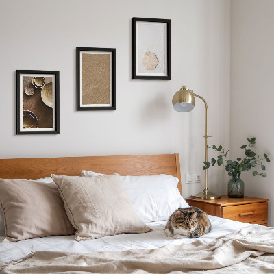 Gallery wall Minimalistische texturen in warme kleuren