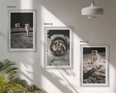 Fotowand met astronaut bij de maanlanding van NASA