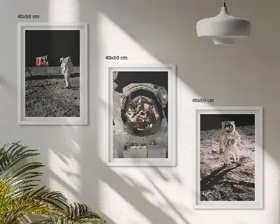 Fotowand met astronaut bij de maanlanding van NASA