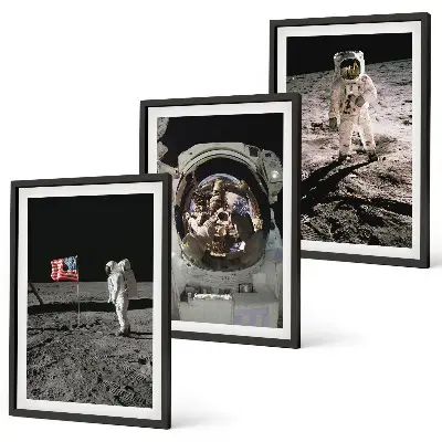 Fotowand met astronaut bij de maanlanding van NASA