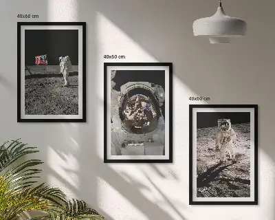 Fotowand met astronaut bij de maanlanding van NASA