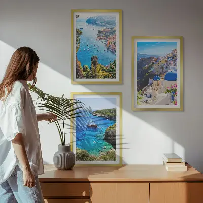 Fotowand met Griekse uitzichten op Santorini Oia