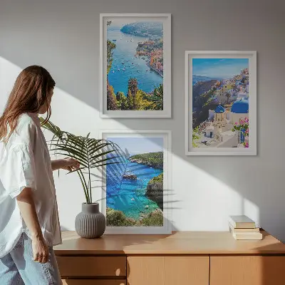 Fotowand met Griekse uitzichten op Santorini Oia