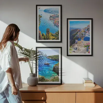 Fotowand met Griekse uitzichten op Santorini Oia