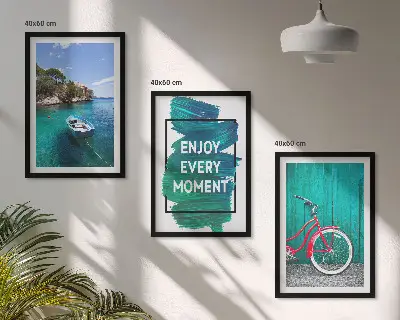 Wanddecoratie set schilderijen zeeboot en fiets inspiratie