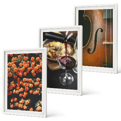 Fotowand Vintage bloemen wijn viool