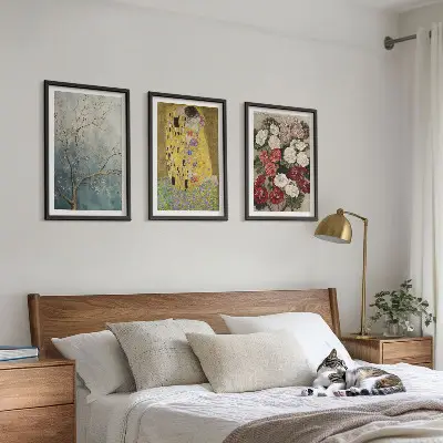 Wanddecoratie set schilderijen Bloemen van de boom van Klimt