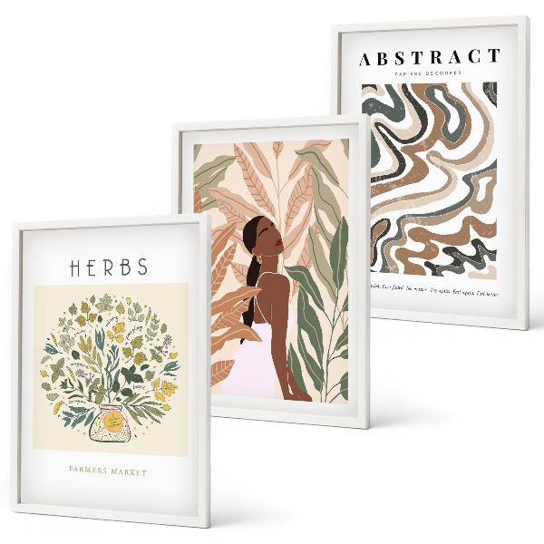 Fotowand Boho pastel minimalistische posters