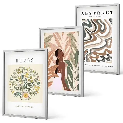 Fotowand met boho pastel minimalistische posters