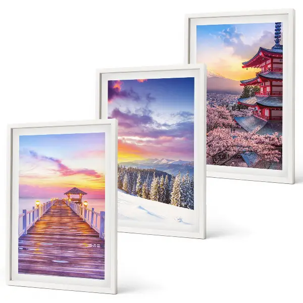 Wanddecoratie set schilderijen Romantische luchtfoto's