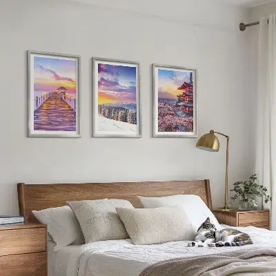Wanddecoratie set schilderijen Romantische luchtfoto's
