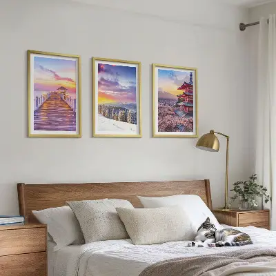 Wanddecoratie set schilderijen Romantische luchtfoto's