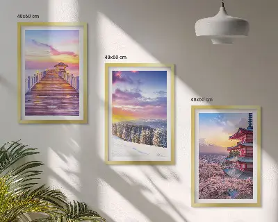 Wanddecoratie set schilderijen Romantische luchtfoto's
