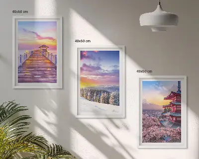 Wanddecoratie set schilderijen Romantische luchtfoto's