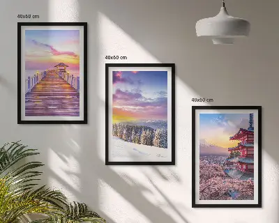 Wanddecoratie set schilderijen Romantische luchtfoto's