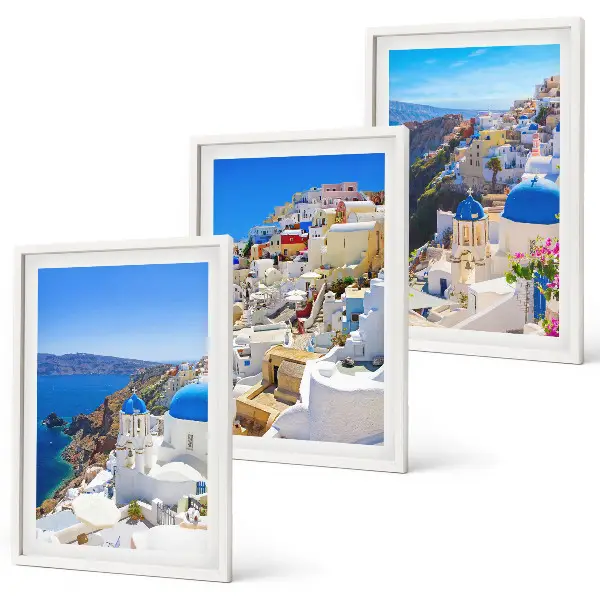 Fotowand landschapsarchitectuur van Oia op Santorini