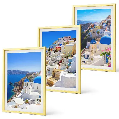 Fotowand landschapsarchitectuur van Oia op Santorini
