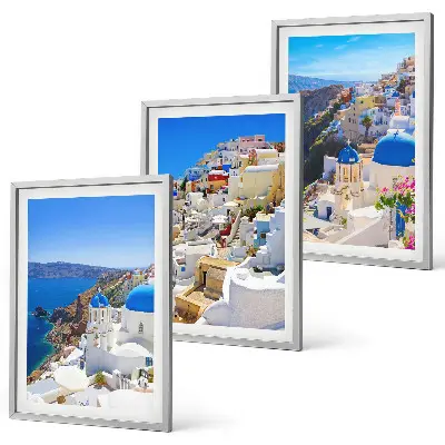 Fotowand landschapsarchitectuur van Oia op Santorini