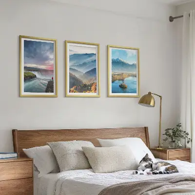 Fotowand met berglandschappen en watervallen
