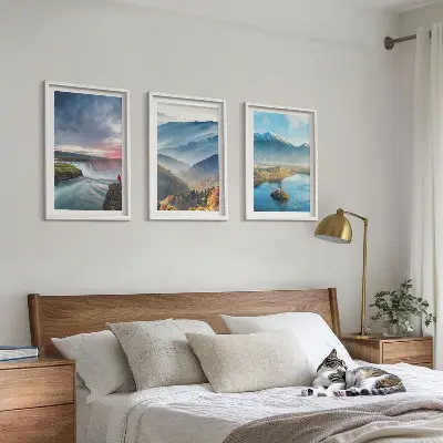 Fotowand met berglandschappen en watervallen