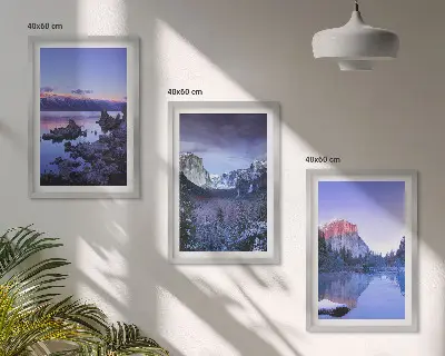 Fotowand berglandschap bij zonsondergang aan het water