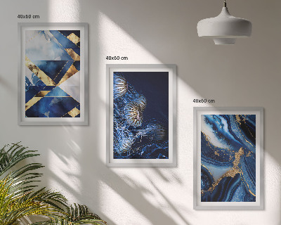 Wanddecoratie set schilderijen Abstracte elegante patronen