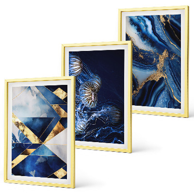 Wanddecoratie set schilderijen Abstracte elegante patronen