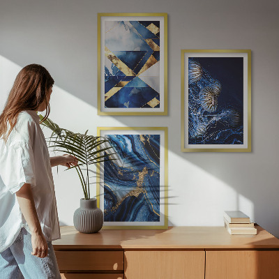 Wanddecoratie set schilderijen Abstracte elegante patronen