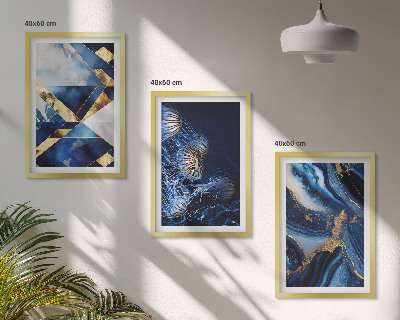 Wanddecoratie set schilderijen Abstracte elegante patronen