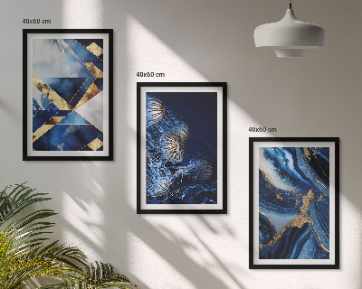 Wanddecoratie set schilderijen Abstracte elegante patronen