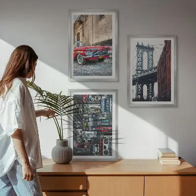 Fotowand oude autobrug in Brooklyn retrostijl