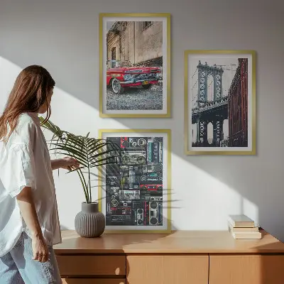 Fotowand oude autobrug in Brooklyn retrostijl