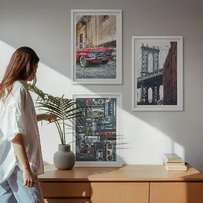 Fotowand oude autobrug in Brooklyn retrostijl