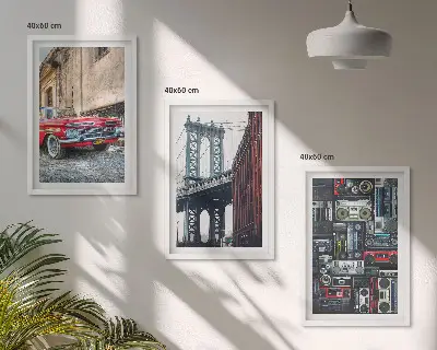 Fotowand oude autobrug in Brooklyn retrostijl
