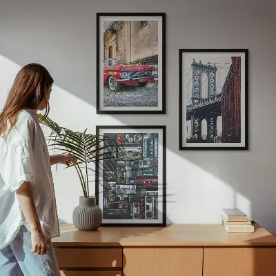 Fotowand oude autobrug in Brooklyn retrostijl