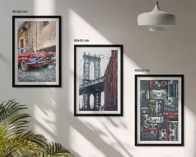 Fotowand oude autobrug in Brooklyn retrostijl