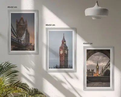 Fotowand met afbeelding van de London Bridge en de Big Ben