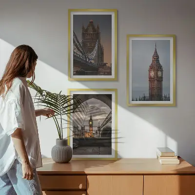 Fotowand met afbeelding van de London Bridge en de Big Ben