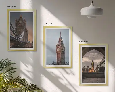 Fotowand met afbeelding van de London Bridge en de Big Ben