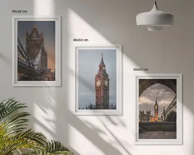 Fotowand met afbeelding van de London Bridge en de Big Ben