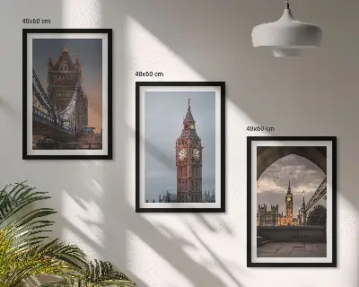 Fotowand met afbeelding van de London Bridge en de Big Ben